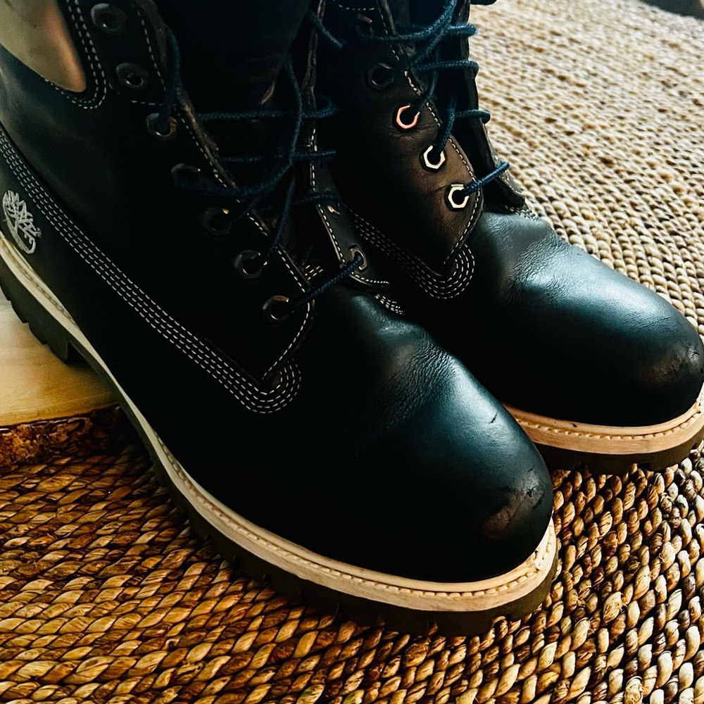 Timberland Premium Highway leather 6-Inch Waterproof "Dark Blue/Full Grain"Men's